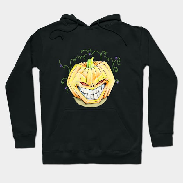 Evil pumpkin halloween Hoodie by Torrika